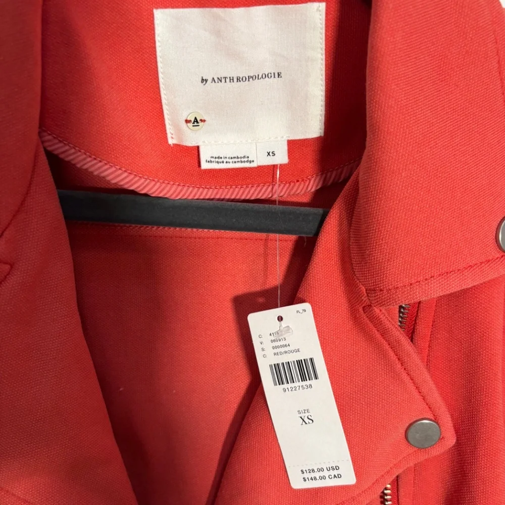 Anthropologie The Saige Moto Jacket NWT